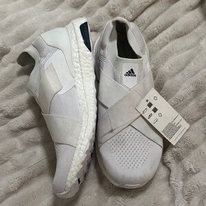Adidas Cream Cross-Strap Sneakers